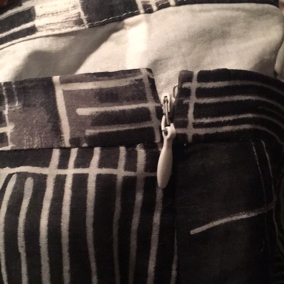 Calvin Klein pleated wash plaid cotton/silk zip - Picture 3 of 5